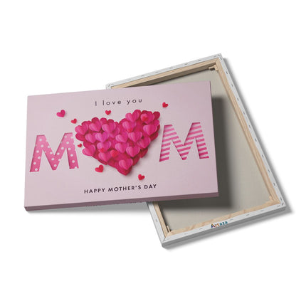 Canvas schilderij details I love you mom - Moedersdag - Mama