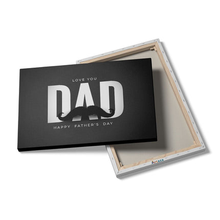 Canvas schilderij details Love You Dad - Vaderdag - Papa - Zwart Wit
