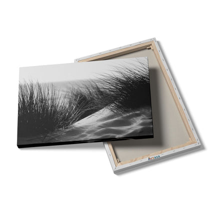 Canvas schilderij details Strand en Duinen - Zwart Wit