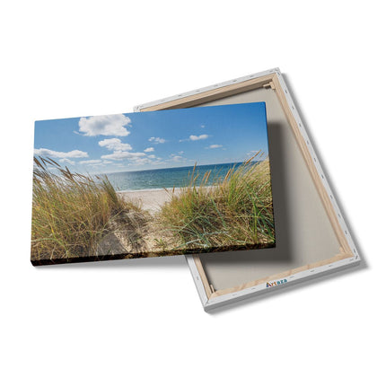 Canvas schilderij details Strand en Zee vanuit Duinen