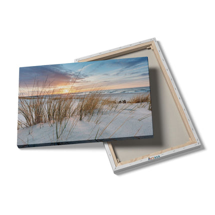 Canvas schilderij details Strand en Zee vanuit Duinen