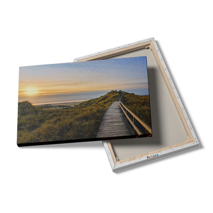 Canvas schilderij details Lange Voetpad door de Duinen