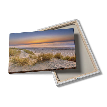 Canvas schilderij details Strand en Zee vanuit de Duinen