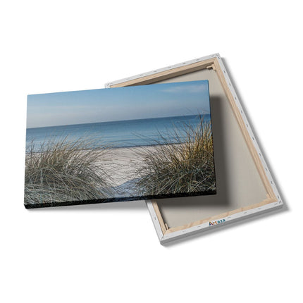 Canvas schilderij details Strand en Zee vanuit de Duinen