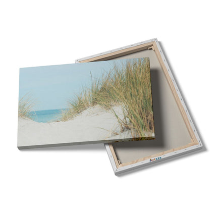 Canvas schilderij details Duinplanten met Zand en Zee - Duinen