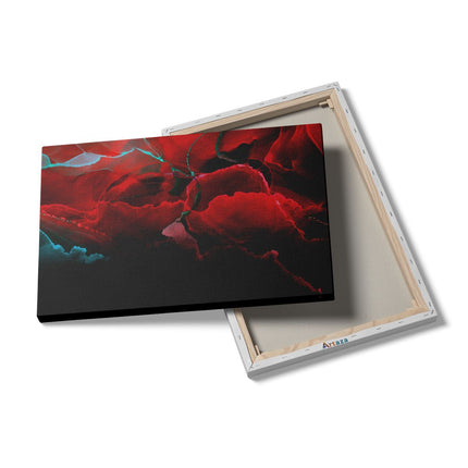 Canvas schilderij details Abstracte Kunst - Rode Artistiek