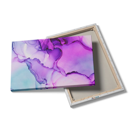 Canvas schilderij details Abstracte Kunst - Roze Licht Acryl