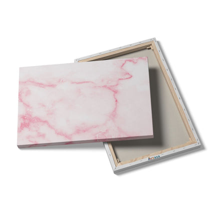 Canvas schilderij details Abstracte Kunst - Roze Patroon Marmer