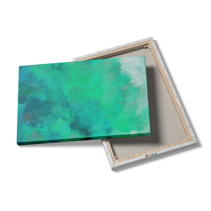 Canvas schilderij details Abstracte Kunsten - Licht Groen Structuur