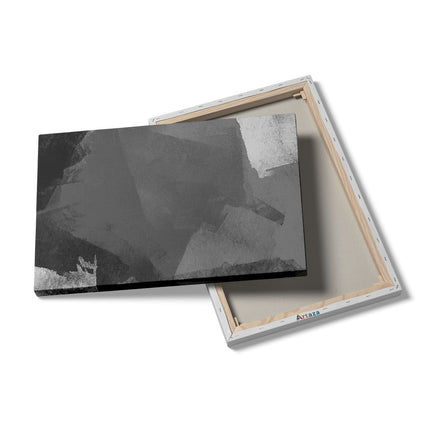Canvas schilderij details Abstracte Kunst - Zwart Oranje Beige - Zwart Wit