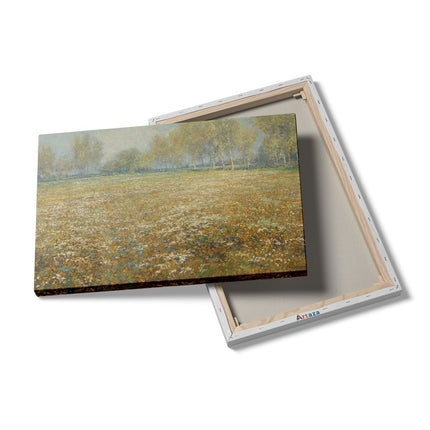 Canvas schilderij details Bloeiende Weide - Egbert Rubertus Derk Schaap