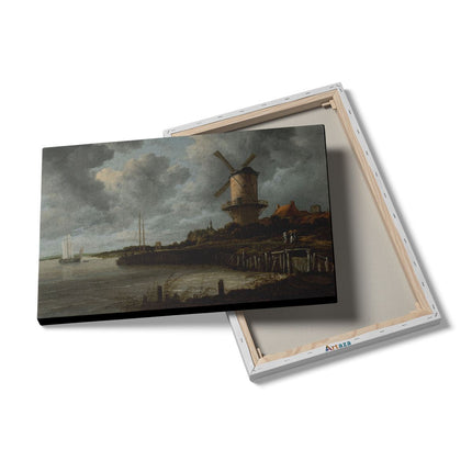 Canvas schilderij details De Molen bij Wijk bij Duurstede - Jacob van Ruisdael