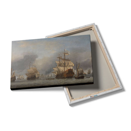 Canvas schilderij details De Verovering van de Royal Prince - Willem van de Velde