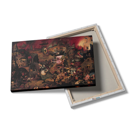 Canvas schilderij details Dulle Griet - Pieter Brueghel de Oude