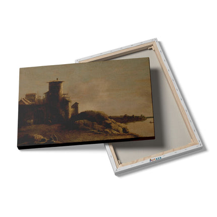 Canvas schilderij details Landschap - Claude de Jongh