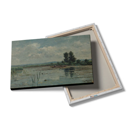 Canvas schilderij details Plas bij Loosdrecht - Willem Roelofs