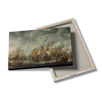 Canvas schilderij details Slag bij Terheide - Jan Abrahamsz. Beerstraten