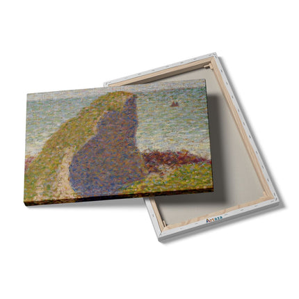 Canvas schilderij details Studie voor Le Bec du Hoc, Grandcamp - Georges Seurat