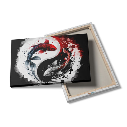 Canvas schilderij details Twee Koi Karper Vissen