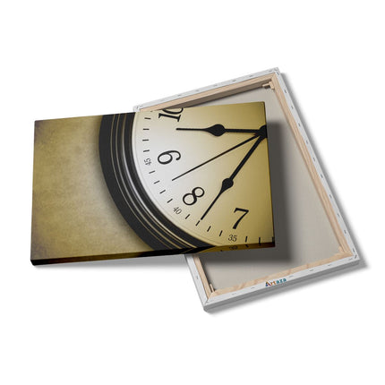 Canvas schilderij details Vintage Klok