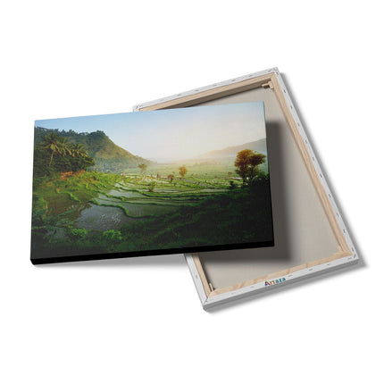 Canvas schilderij details Rijstvelden in Bali - Natuur