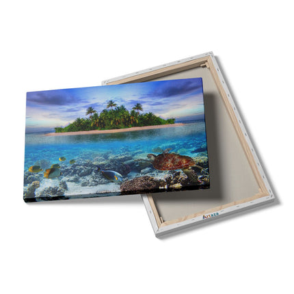 Canvas schilderij details Tropisch Eiland Malediven