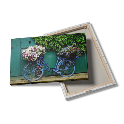 Canvas schilderij details Fiets met Bloemen