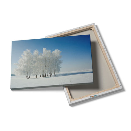 Canvas schilderij details Winter Landschap van Bomen