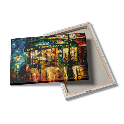 Canvas schilderij details Kunstwerk van een Café 's Nachts