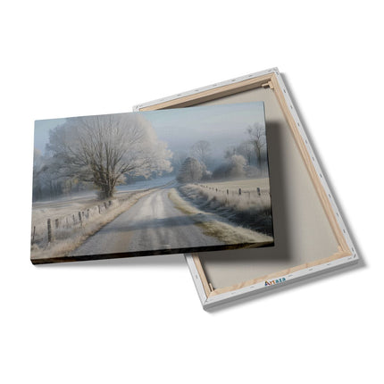 Canvas schilderij details IJzige Weg op het Platteland