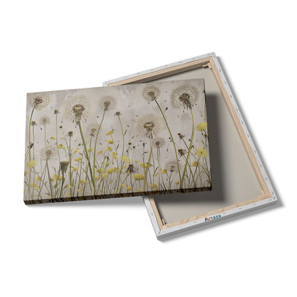 Canvas schilderij details Paardebloem