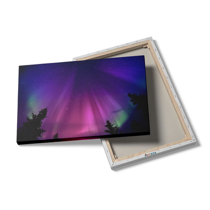 Canvas schilderij details De Aurora Borealis Verlicht de Hemel