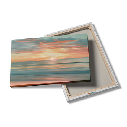 Canvas schilderij details Zonsondergang boven de Oceaan