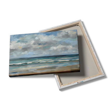 Canvas schilderij details Kunstwerk van een Strand met Wolken