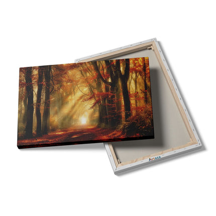 Canvas schilderij details De Zon schijnt door de Bomen