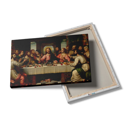 Canvas schilderij details Het Laatste Avondmaal van Jezus