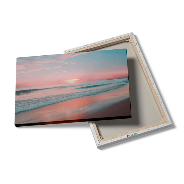Canvas schilderij details Zonsondergang op het Strand