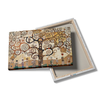 Canvas schilderij details De Levensboom van Gustav Klimt