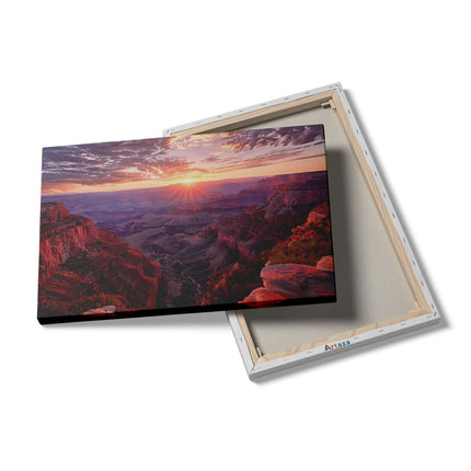 Canvas schilderij details De Zon gaat onder boven de Grand Canyon