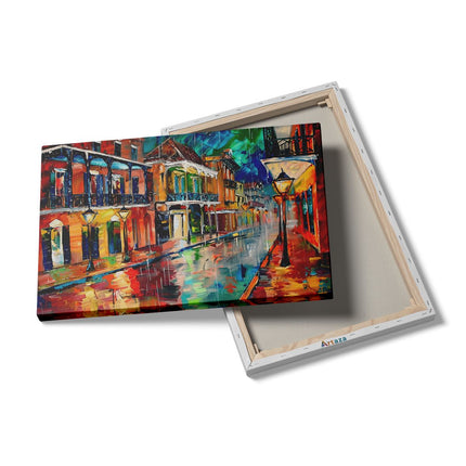 Canvas schilderij details Kunstwerk van een Straatbeeld in New Orleans