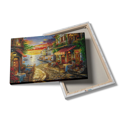 Canvas schilderij details Kunstwerk van een Straatbeeld