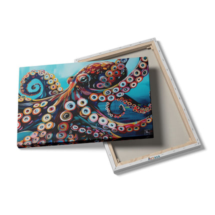 Canvas schilderij details Kleurrijke Octopus