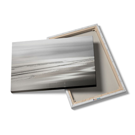 Canvas schilderij details Zwart Wit Beeld van een Strand