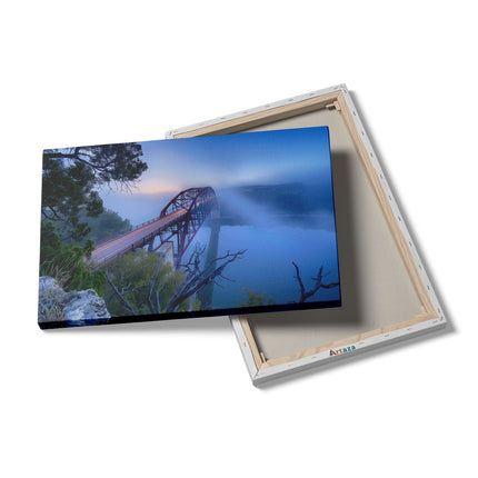 Canvas schilderij details Brug over een Rivier in Texas