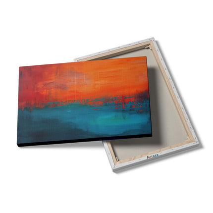 Canvas schilderij details Abstract Kunstwerk van een Zonsondergang