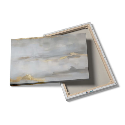 Canvas schilderij details Abstract Kunstwerk met Goud en Zilver