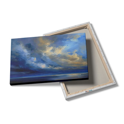 Canvas schilderij details Kunstwerk van Wolken boven de Oceaan