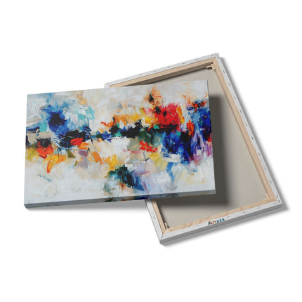 Canvas schilderij details Abstract Kunstwerk met Heldere Kleuren