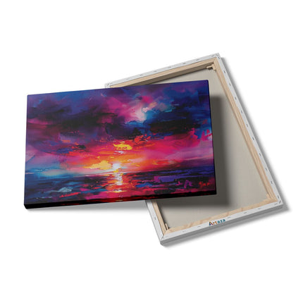 Canvas schilderij details Abstract Kunstwerk van een Zonsondergang