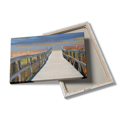 Canvas schilderij details Steiger naar 't Strand